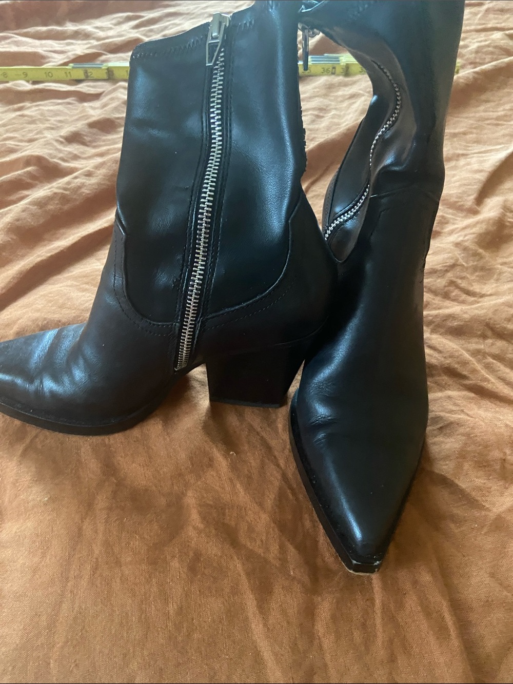 Anthropologie soft black leather ankle boots